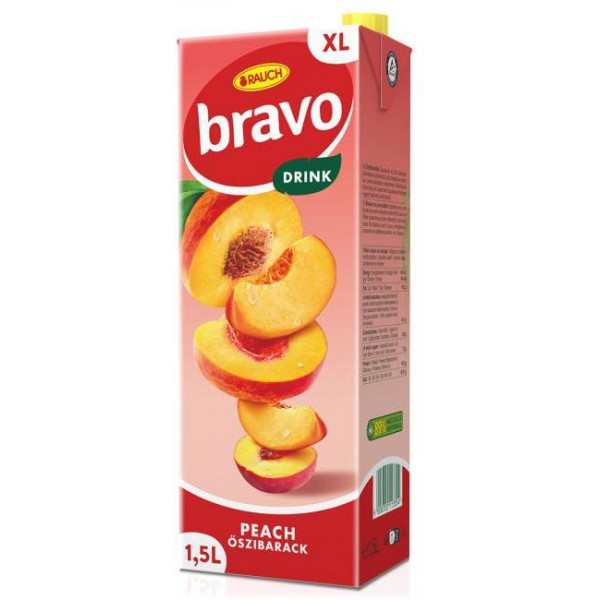 Ovocný nápoj Bravo Broskyňa 1,5 ℓ