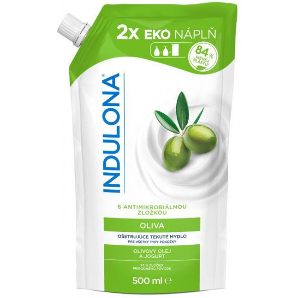 Tekuté mydlo INDULONA náhradná náplň 500 ml Oliva