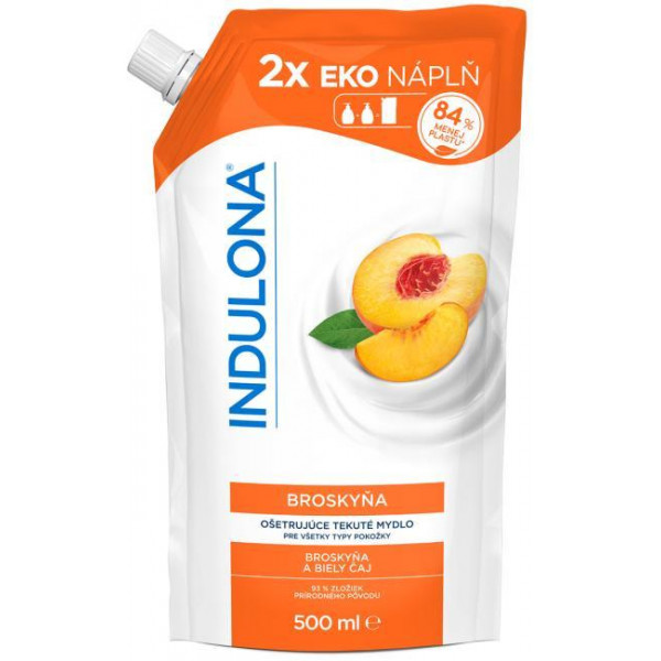 Tekuté mydlo INDULONA náhradná náplň 500 ml Broskyňa