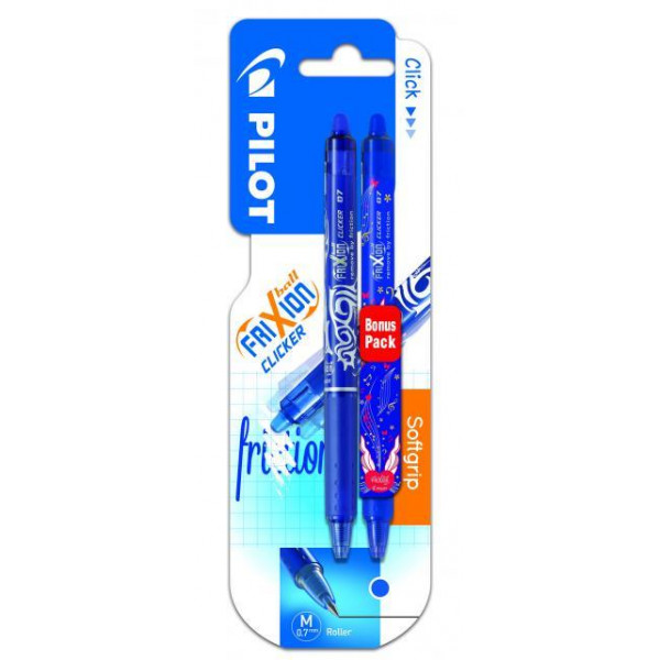 Roller gumovací PILOT Frixion clicker 0,7mm PROMO PACK