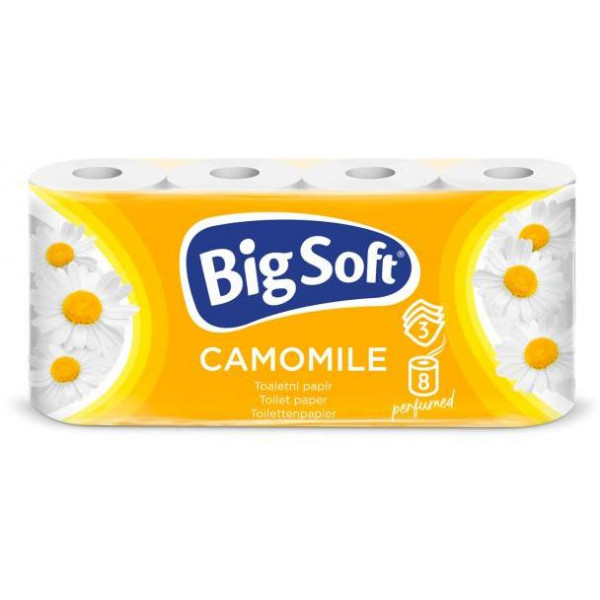 Toaletný papier 3-vrstvový Big Soft Camomile 8ks, 16,5m