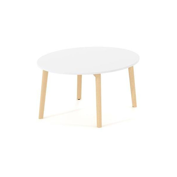 Konferenčný stolík ROOT okrúhly, ⌀90/v,47,7cm, biely