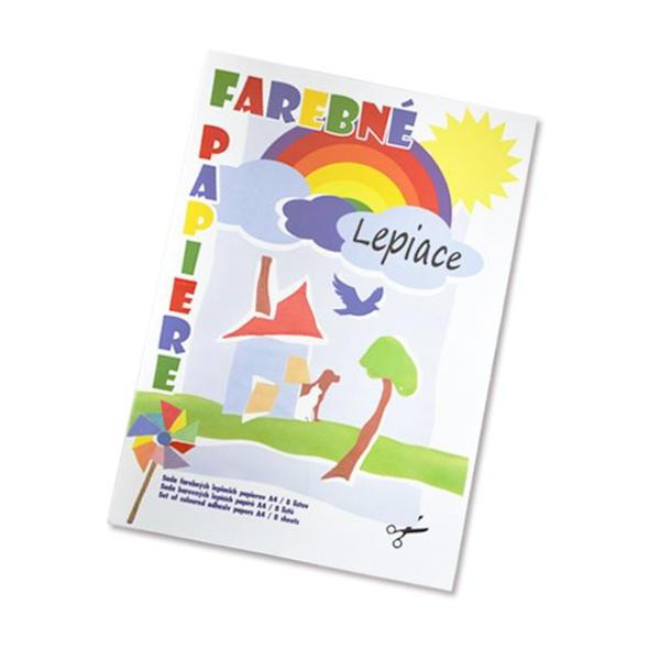 Farebný papier samolepiaci A4 8-hárkový