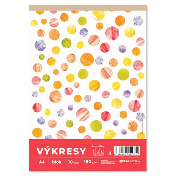 Výkresy 180g, A4 10 ks v bloku