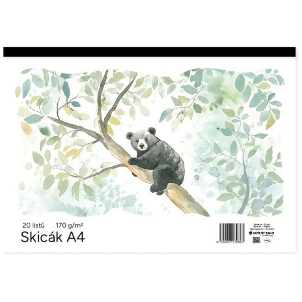 Skicár A4 20 listový biely