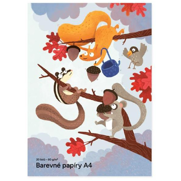 Farebný papier A4 20 listov