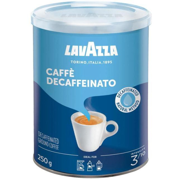 Káva LAVAZZA DEK bezkofeinová, mletá, dóza, 250 g