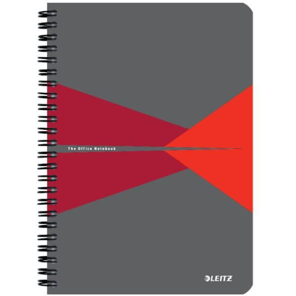 Blok Leitz Office Card A5 90 listov linajkový červený