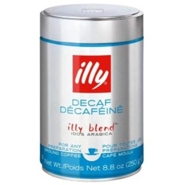 Káva Illy Decaf bezkofeínová 100% Arabica mletá v dóze 250g