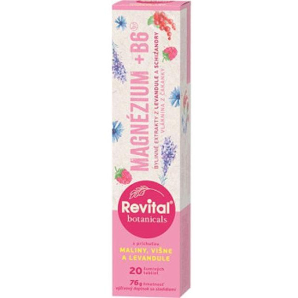 Revital Botanicals Magnézium + B6, 20 šumivých tabliet