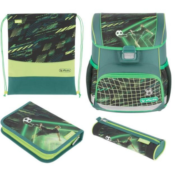 Školská taška Herlitz Loop+ Futbalista, sada