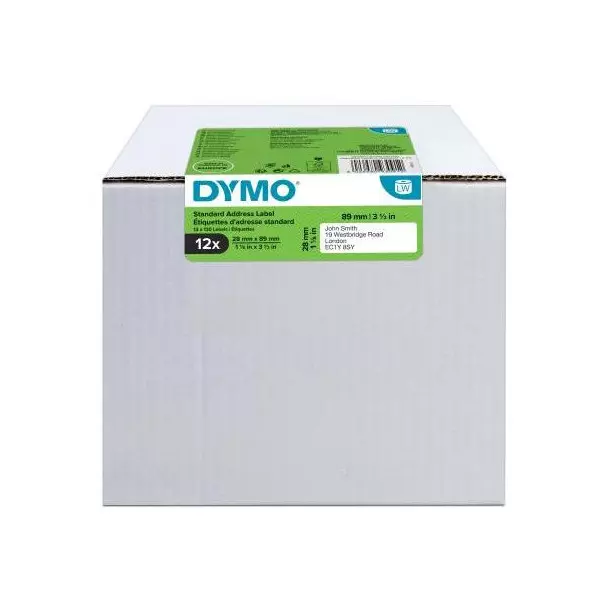 Samolepiace etikety Dymo LW 89x28mm adresné biele 1560ks