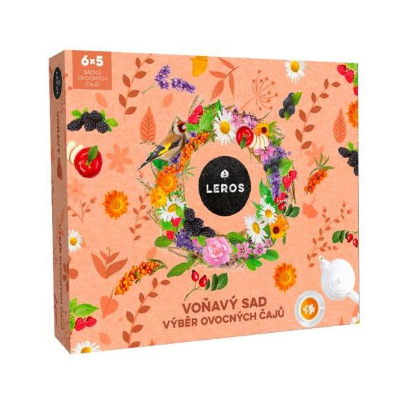 Kolekcia čajov LEROS Voňavý Sad 6 x 5 vrecúšok, 60g