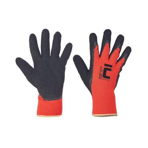 Rukavice latexové PALAWAN WINTER, oranžové latex, veľ.9/L