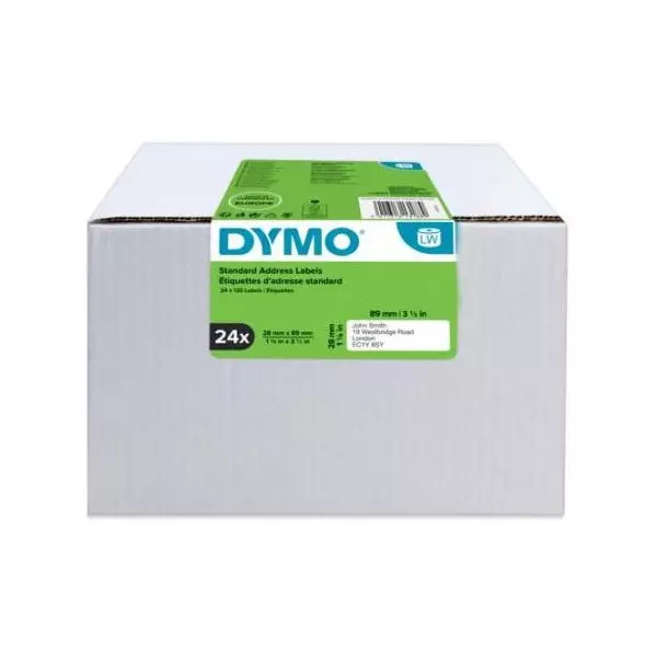 Samolepiace etikety Dymo LW 89x28mm adresné biele 3120ks