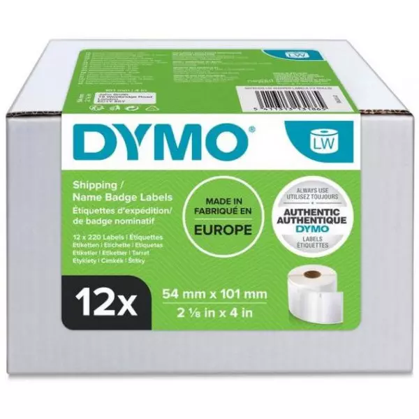 Samolepiace etikety Dymo LW 101x54mm menovky balíky biele 2640ks
