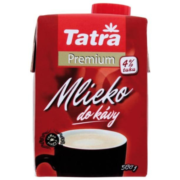 Mlieko do kávy Tatra premium 4% s uzáverom, 500 g