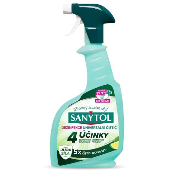 Sanytol univerzálny dezinfekčný čistič 4 účinky sprej 500 ml