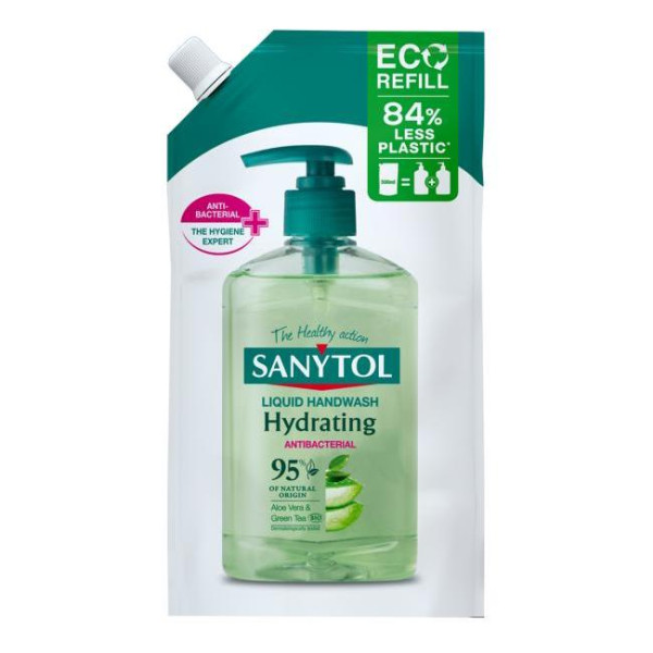 Sanytol tekuté mydlo dezinfekčné, hydratujúce, náhradná náplň, aloe vera, 500 ml