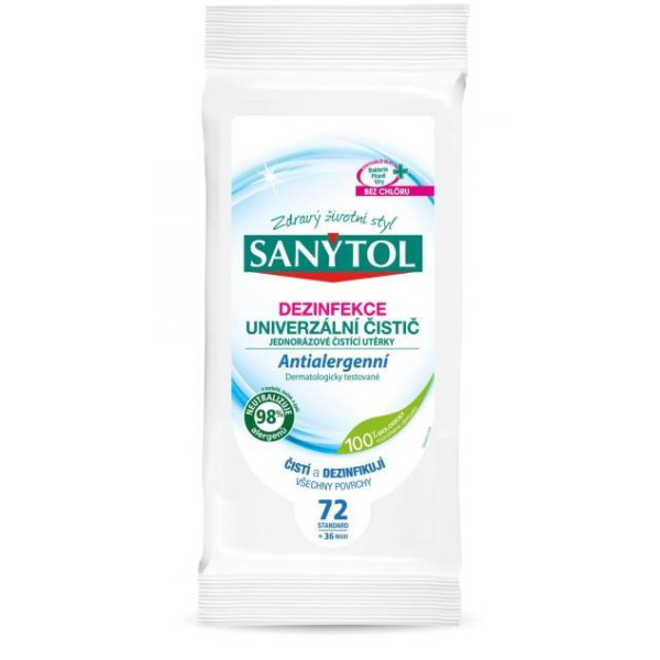 Sanytol dezinfekčné utierky 72ks