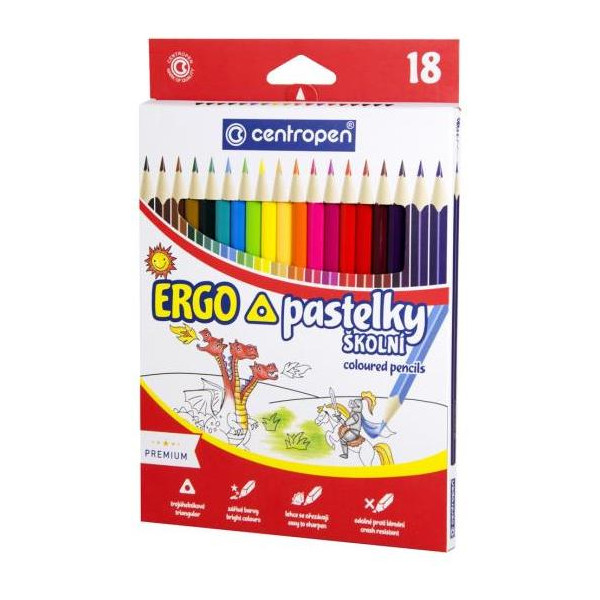 Farbičky trojhranné CENTROPEN 9521/18f