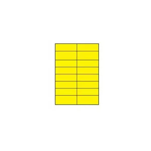 Etikety farebné 105x37mm APLI A4 100 hárkov žlté