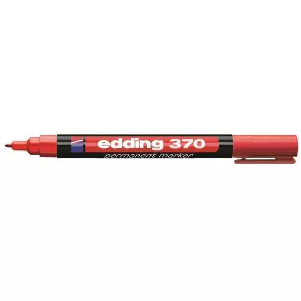 Permanentný popisovač edding 370 červený