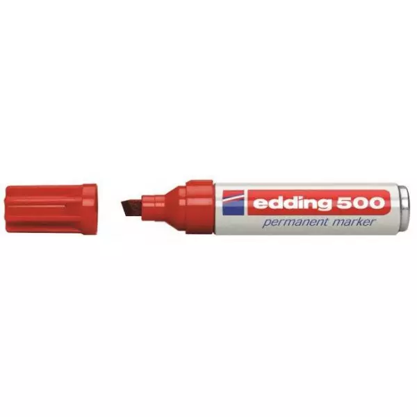 Permanentný popisovač edding 500 červený