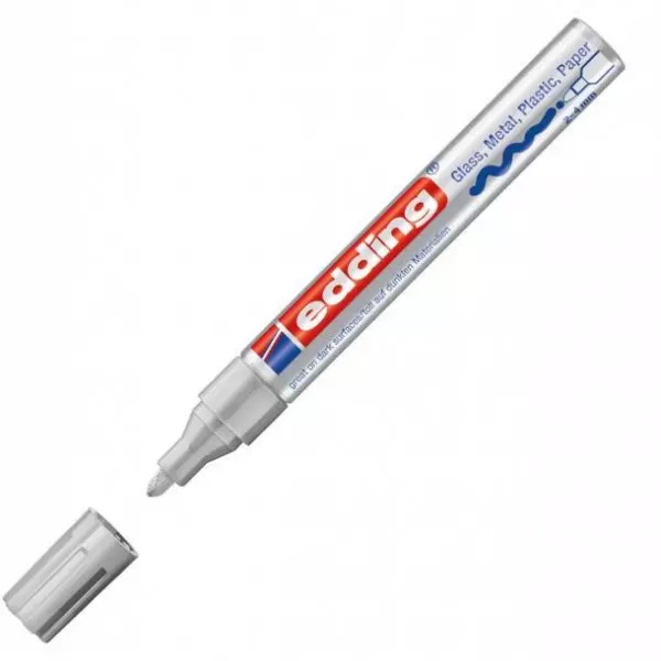 Lakový popisovač edding 750 strieborný