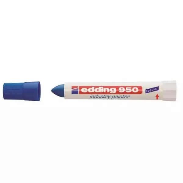 Priemyselný voskový popisovač edding 950 modrý