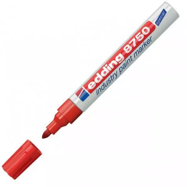 Priemyselný lakový popisovač edding 8750 červený