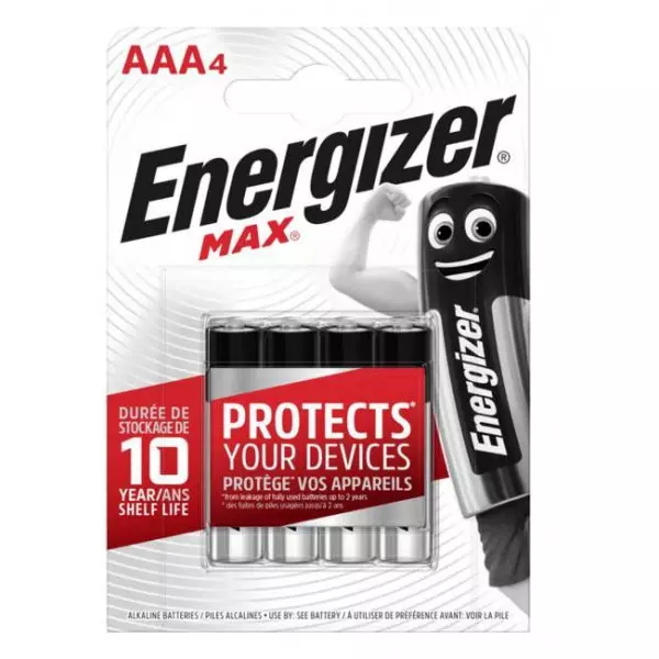 Batéria alkalická Energizer Max 1,5 V, typ AAA,4ks