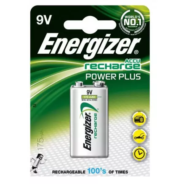 Batéria Energizer dobíjateľná 9V 175 mAh