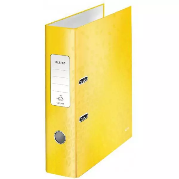 Zakladač pákový Leitz 180° WOW 8cm žltý
