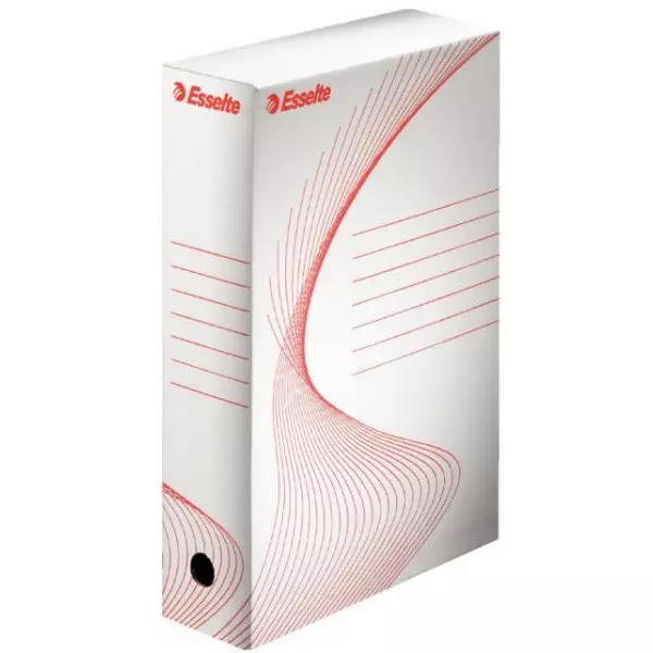 Archívny box Esselte 80mm biely/červený