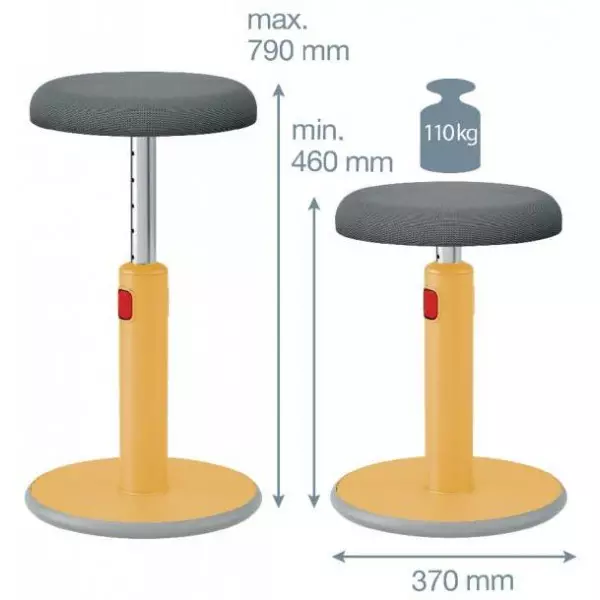 Ergonomická balančná stolička Leitz Cosy Ergo v teplá žltá