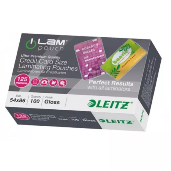 Laminovacie fólie Leitz 54x86 mm, 125 mic