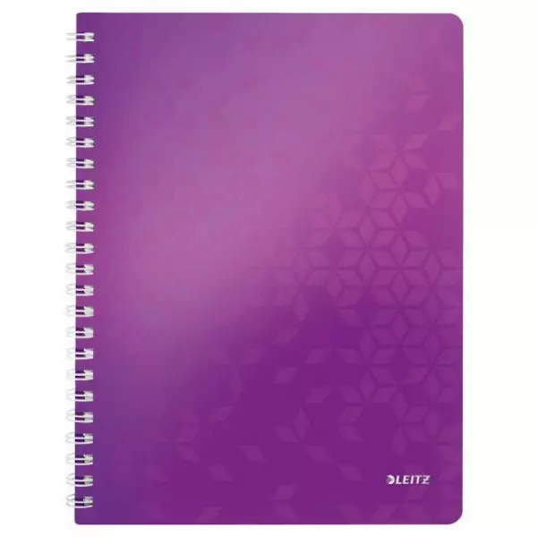 Blok poznámkový linajkový Leitz WOW A4 purpurový