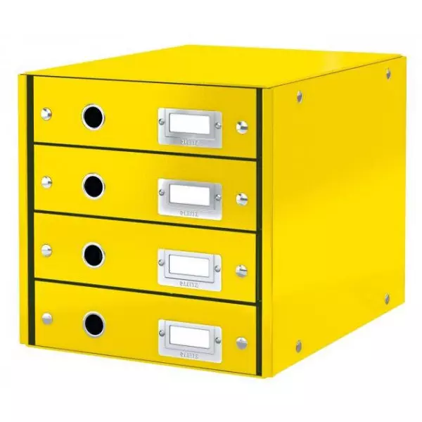 Zásuvkový box Leitz Click & Store 4 zásuvky žltý