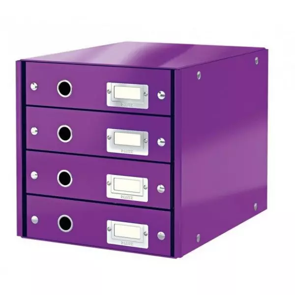 Zásuvkový box Leitz Click & Store 4 zásuvky purpurový