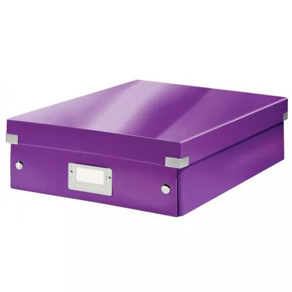 Stredná organizačná krabica Click & Store purpurová