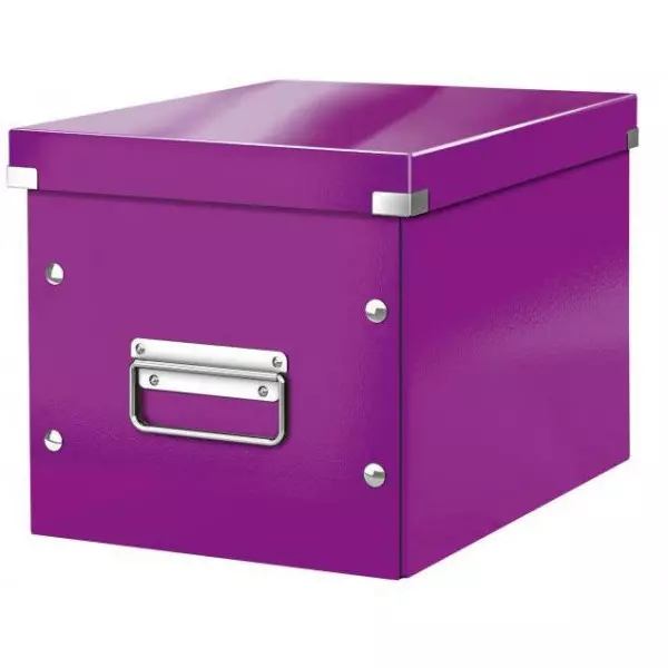 Štvorcová krabica A5 (M) Click & Store purpurová