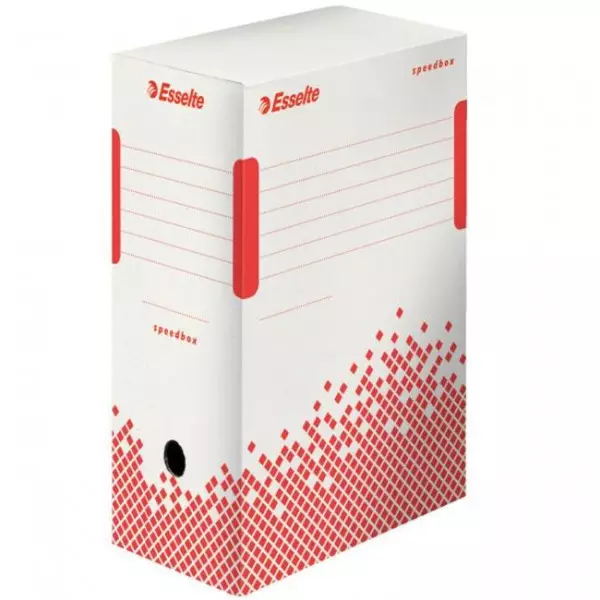 Archívny box Esselte Speedbox 150mm biely/červený