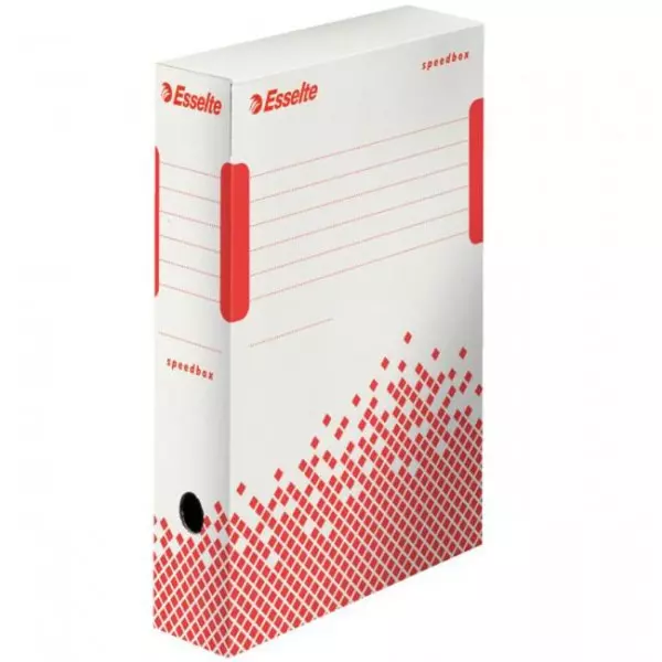 Archívny box Esselte Speedbox 80mm biely/červený