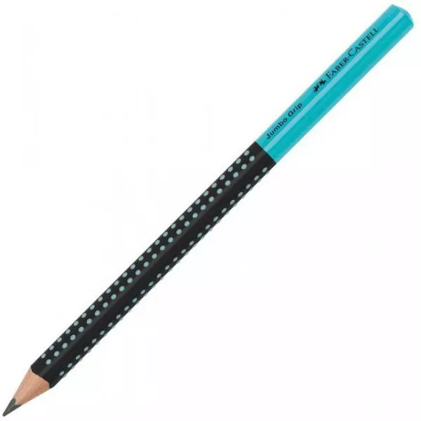 Ceruzka Grip Jumbo/HB Two Tone čierna/tyrkysová 12ks