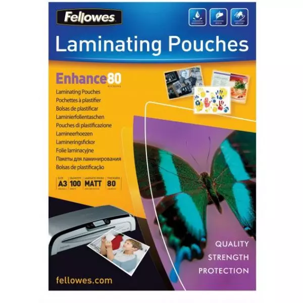 Laminovacie fólie Fellowes 303x426 A3 80mic matné