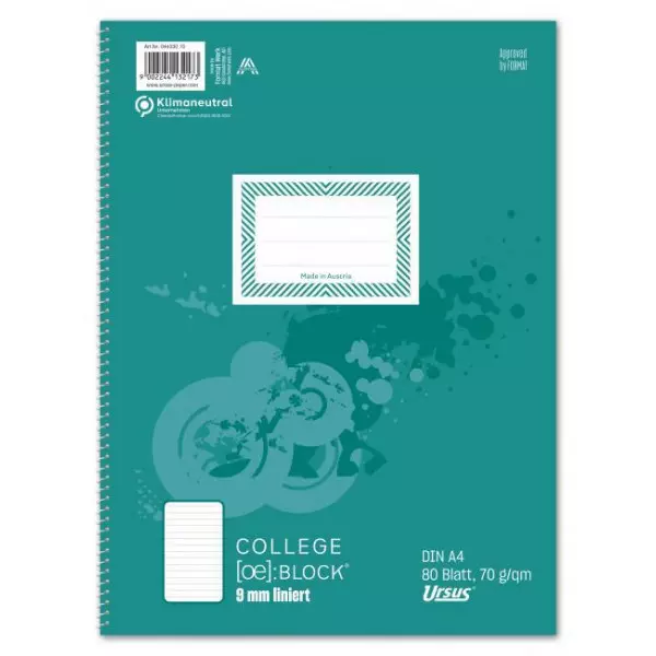 Blok College Format Werk Ursus Basic A4 80 listov linajkový 70g