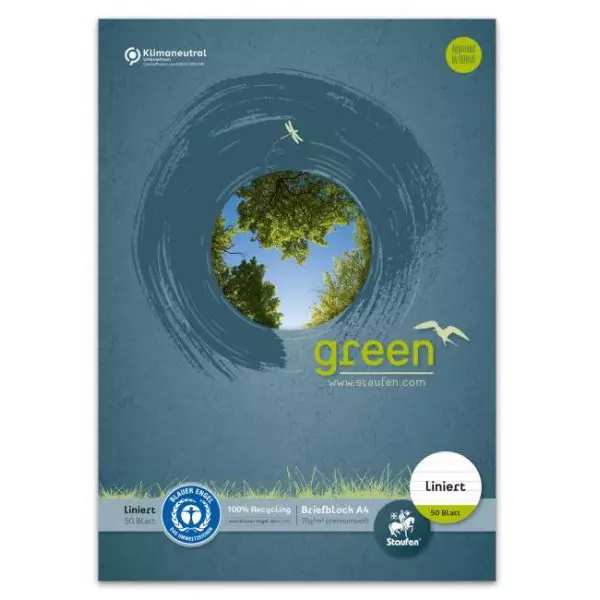Blok poznámkový Format Werk Ursus Green A4 50 listov linajkový