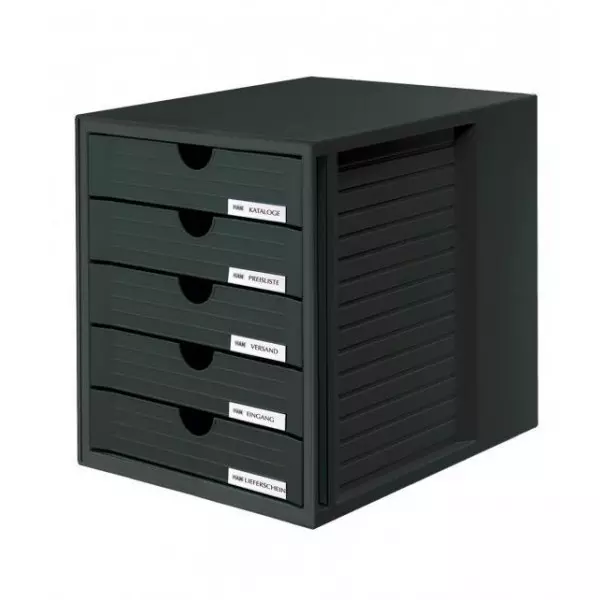 Zásuvkový box System zatvorený čierny