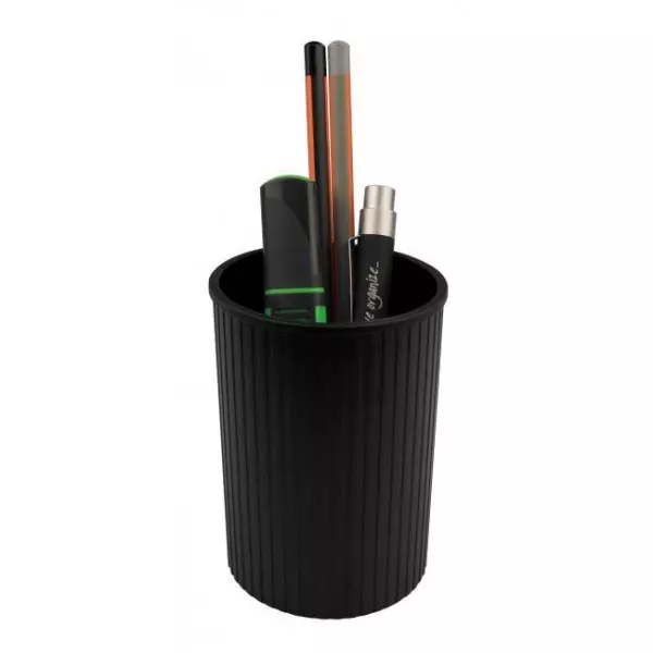 Pohárik na perá Helit Linear čierny